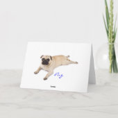 Pug Denken aan je Kaart Verse binnen (Achterkant)