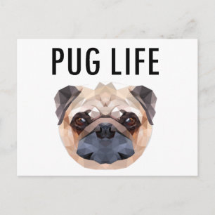 Pug Design Hond Uniek Briefkaart