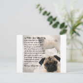 Pug Design - Wife gedicht Briefkaart (Staand voorkant)