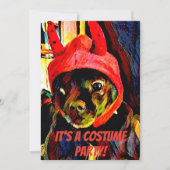 Pug Devil Halloween Kostuum Party Kaart (Voorkant)
