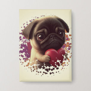 Pug, Dier,natuur Button