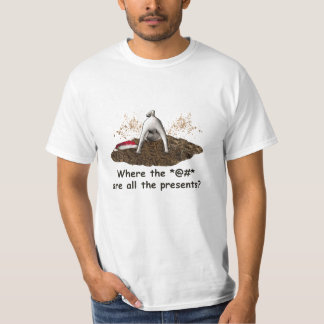 Pug Digging voor Kerstmis T-shirt