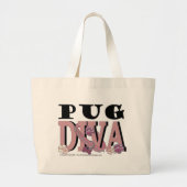 Pug DIVA Grote Tote Bag (Voorkant)