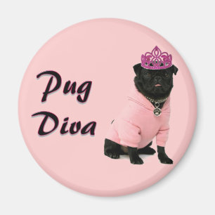 Pug Diva Magneet