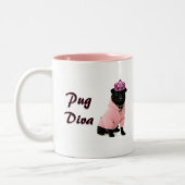 Pug Diva Tweekleurige Koffiemok (Links)