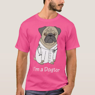 Pug Doctor Grappig T-shirt Pet Dog Dierenarts Vet