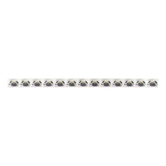 Pug dog 1,5-inch Satin Ribbon Satijnen Lint (Voorkant)
