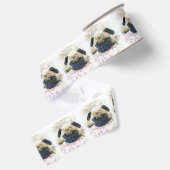 Pug dog 3" Grosgrain Ribbon Lint (Achterkant)