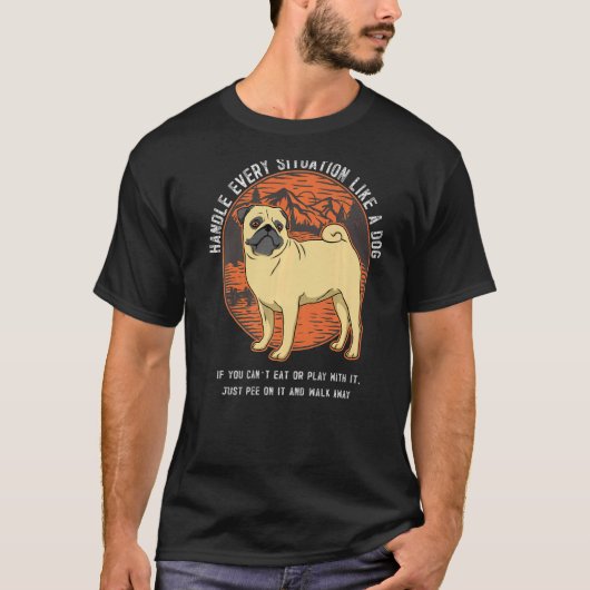 Pug Dog  63 T-shirt (Voorkant)