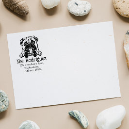 Pug Dog, Aangepast retouradres Rubberstempel