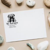 Pug Dog, Aangepast retouradres Rubberstempel