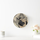 Pug Dog Abstract Pet Pattern Print Ronde Klok (Huis)