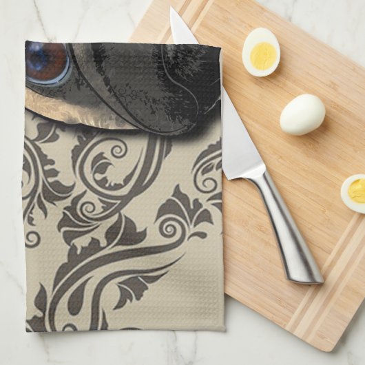 Pug Dog Abstract Pet Pattern Print Theedoek (Quarter Fold)