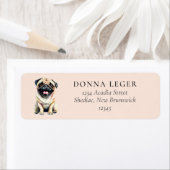 Pug Dog Adres Etiket (Insitu)
