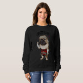 Pug Dog als Muay Thai Kick Boxing Champion Trui (Voorkant volledig)