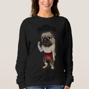 Pug Dog als Muay Thai Kick Boxing Champion Trui
