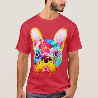 Pug Dog Art Kleurrijk T-shirt