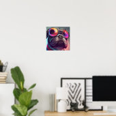 Pug Dog Art Poster (Thuiskantoor)