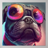 Pug Dog Art Poster (Voorkant)
