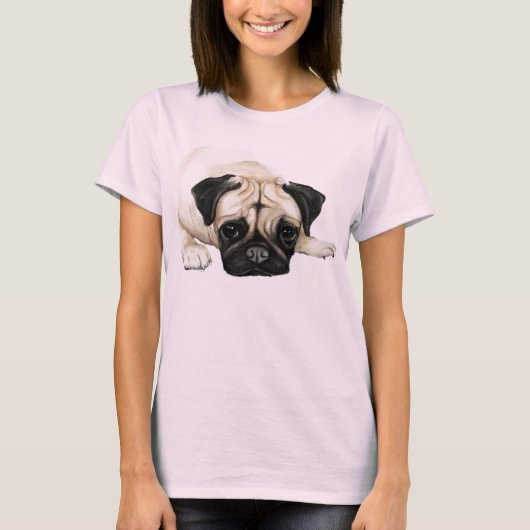 "Pug" Dog Art Shirt (Voorkant)
