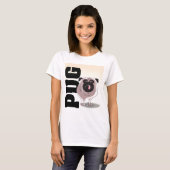 Pug Dog Art T-shirt (Voorkant volledig)
