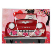 Pug Dog Auto met hart Valentijns Groot Cadeauzakje (Achterkant)