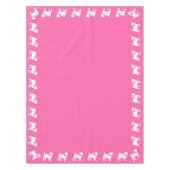 Pug Dog Baby shower Girl Pink met Bow Tafelkleed (Voorkant)