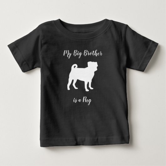 Pug Dog Baby shower Grey Puppy Gender Neutral (Voorkant)