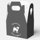 Pug Dog Baby shower Grey Puppy Gender Neutral Bedankdoosjes (Geopend)