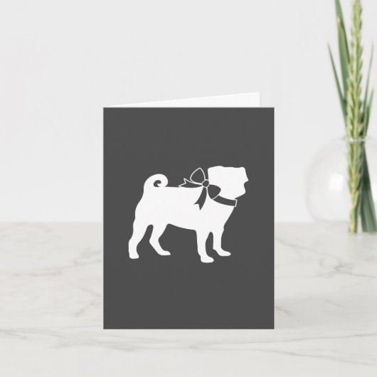 Pug Dog Baby shower Grey Puppy Gender Neutral Bedankkaart (Voorkant)