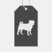 Pug Dog Baby shower Grey Puppy Gender Neutral Cadeaulabel (Voorkant)