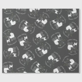 Pug Dog Baby shower Grey Puppy Gender Neutral Cadeaupapier (Vlak)