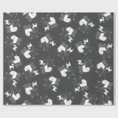 Pug Dog Baby shower Grey Puppy Gender Neutral Cadeaupapier (Vlak)