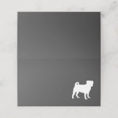 Pug Dog Baby shower Grey Puppy Gender Neutral Plaatskaartje (Buitenkant ongevouwen)