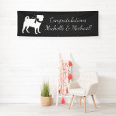 Pug Dog Baby shower Grey Puppy Gender Neutral Spandoek (Insitu)