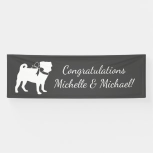 Pug Dog Baby shower Grey Puppy Gender Neutral Spandoek