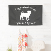 Pug Dog Baby shower Grey Puppy Gender Neutral Spandoek (Insitu)