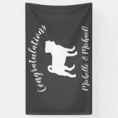 Pug Dog Baby shower Grey Puppy Gender Neutral Spandoek (Verticaal)