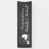 Pug Dog Baby shower Grey Puppy Gender Neutral Spandoek (Verticaal)
