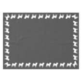 Pug Dog Baby shower Grey Puppy Gender Neutral Tafelkleed (Voorkant (Horizontaal))