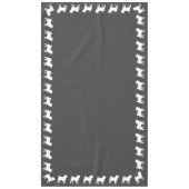 Pug Dog Baby shower Grey Puppy Gender Neutral Tafelkleed (Voorkant)