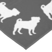 Pug Dog Baby shower Grey Puppy Gender Neutral Tafelkleed (Gekanteld)