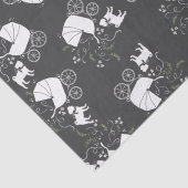 Pug Dog Baby shower Grey Puppy Gender Neutral Tissuepapier (Detail)