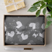 Pug Dog Baby shower Grey Puppy Gender Neutral Tissuepapier (Geschenk)