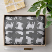 Pug Dog Baby shower Grey Puppy Gender Neutral Tissuepapier (Geschenk)