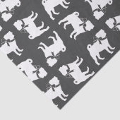 Pug Dog Baby shower Grey Puppy Gender Neutral Tissuepapier (Detail)