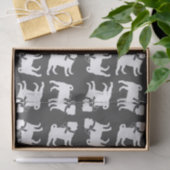 Pug Dog Baby shower Grey Puppy Gender Neutral Tissuepapier (Geschenk)