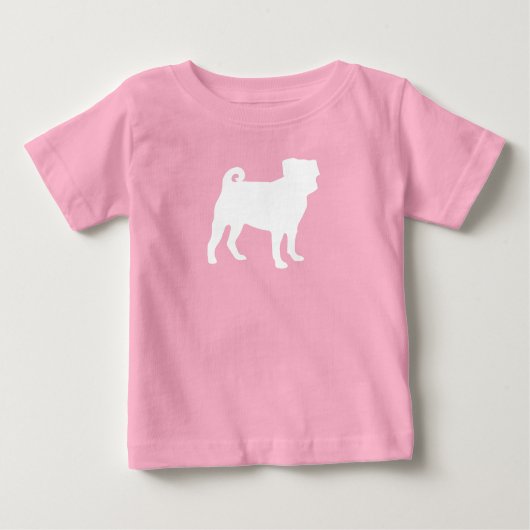 Pug Dog Baby shower Pink Puppy Girl (Voorkant)