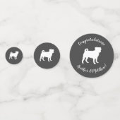 Pug Dog Baby shower Thema Puppy Gender Neutraal Confetti (Voorkanten)