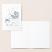 Pug Dog Baby shower Thema Puppy Gender Neutraal Folie Kaarten (Display)